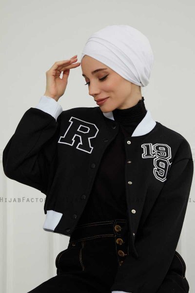 Ellie - Vit Bomull Turban