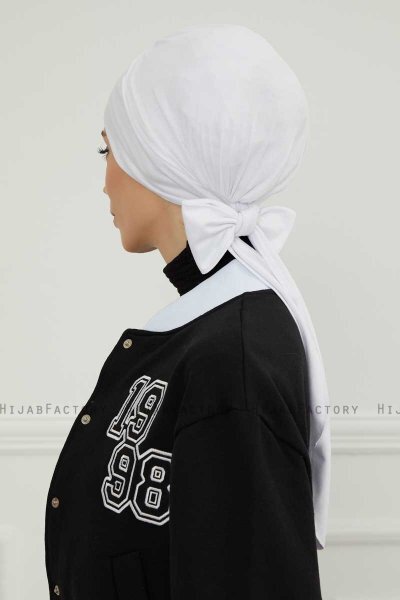 Ellie - Vit Bomull Turban