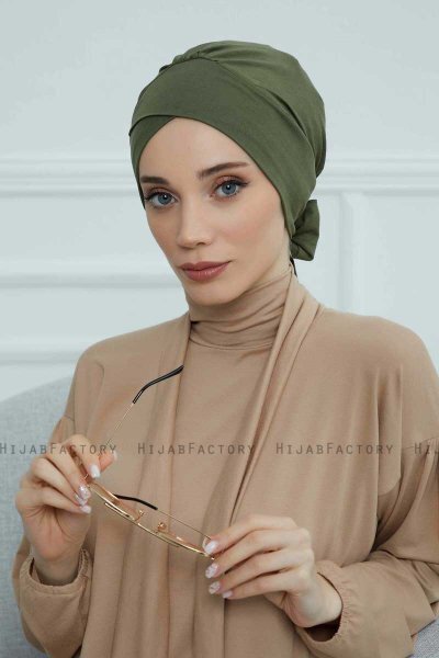 Ellie - Khaki Bomull Turban