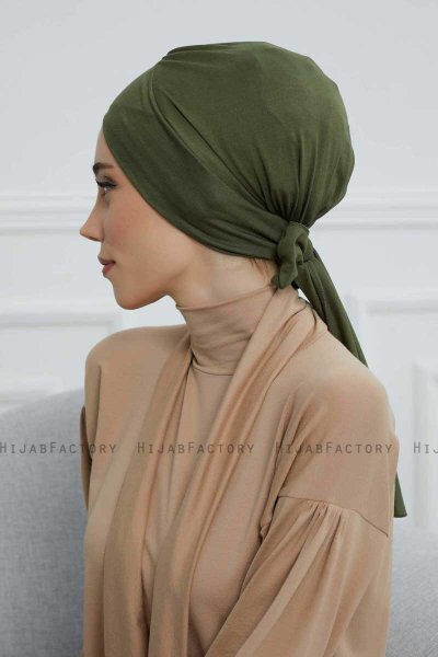Ellie - Khaki Bomull Turban