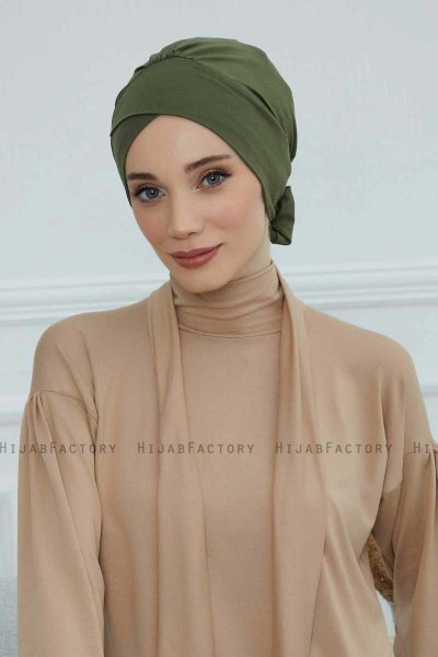 Ellie - Khaki Bomull Turban