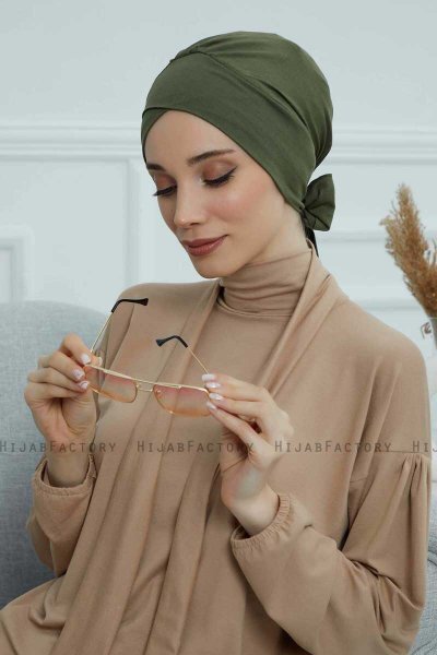 Ellie - Khaki Bomull Turban