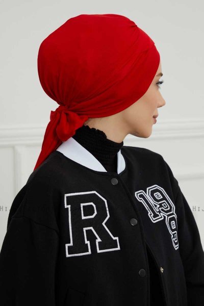 Ellie - Röd Bomull Turban