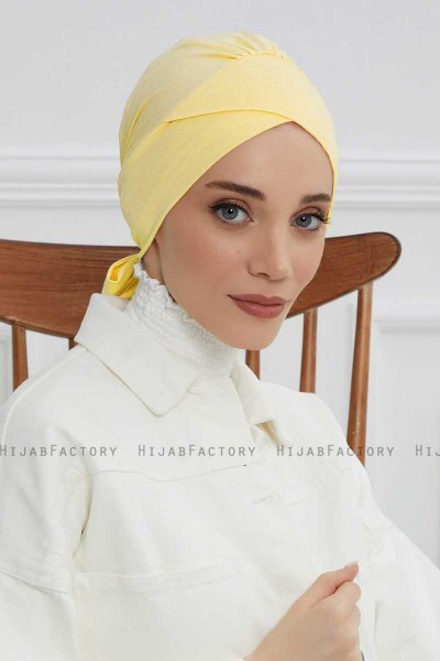 Ellie - Gul Bomull Turban