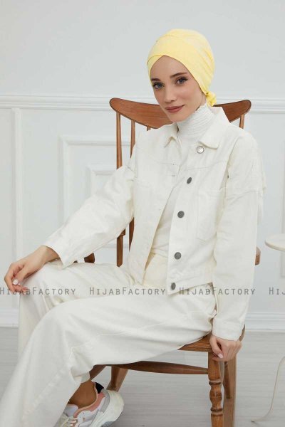 Ellie - Gul Bomull Turban