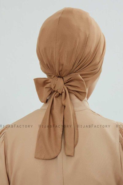 Ellie - Ljusbrun Bomull Turban