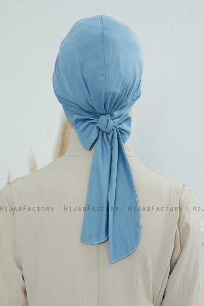 Ellie - Sky Blue Bomull Turban