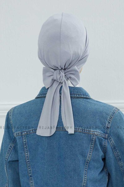 Ellie - Ljusgrå Bomull Turban