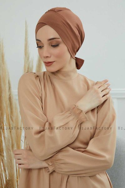 Ellie - Caramel Bomull Turban