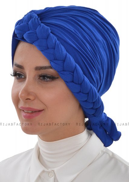 Theresa - Blå Bomull Turban - Ayse Turban