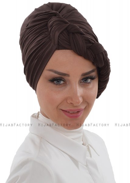 Theresa - Brun Bomull Turban - Ayse Turban