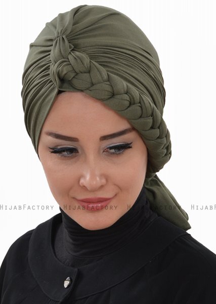 Theresa - Khaki Bomull Turban - Ayse Turban