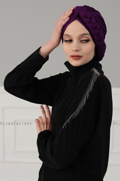 Theresa - Lila Bomull Turban - Ayse Turban