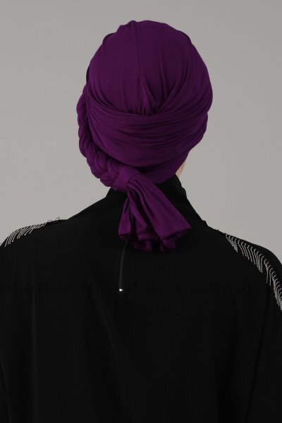 Theresa - Lila Bomull Turban - Ayse Turban