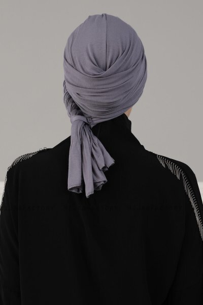 Theresa - Grå Bomull Turban - Ayse Turban