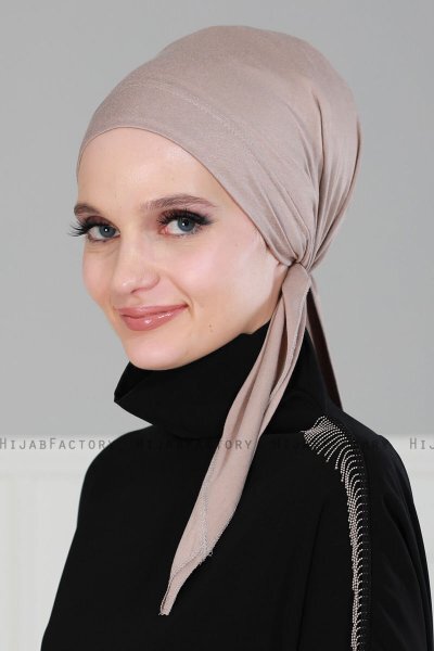 Felicia - Taupe Bomull Turban
