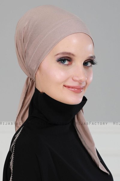 Felicia - Taupe Bomull Turban