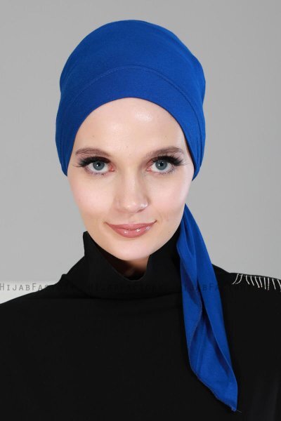 Felicia - Blå Bomull Turban