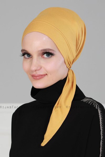 Felicia - Senapsgul Bomull Turban