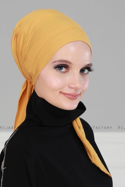 Felicia - Senapsgul Bomull Turban