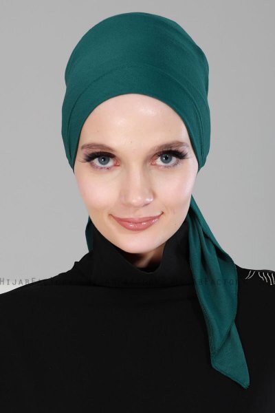 Felicia - Mörkgrön Bomull Turban