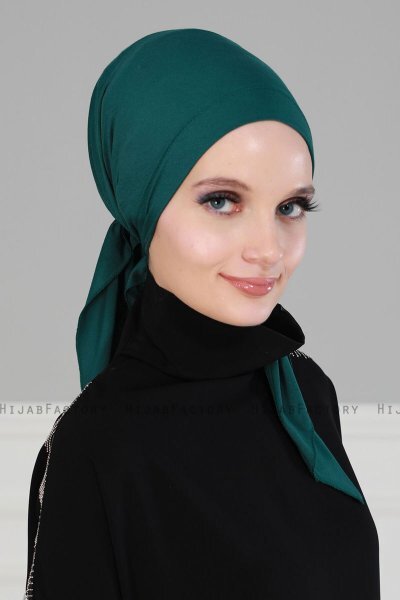 Felicia - Mörkgrön Bomull Turban
