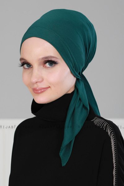 Felicia - Mörkgrön Bomull Turban