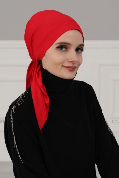 Felicia - Röd Bomull Turban