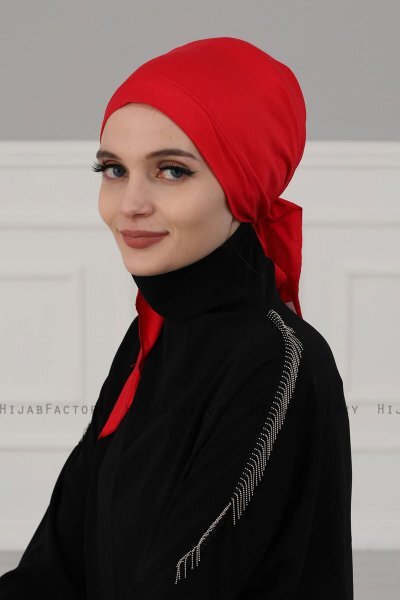 Felicia - Röd Bomull Turban
