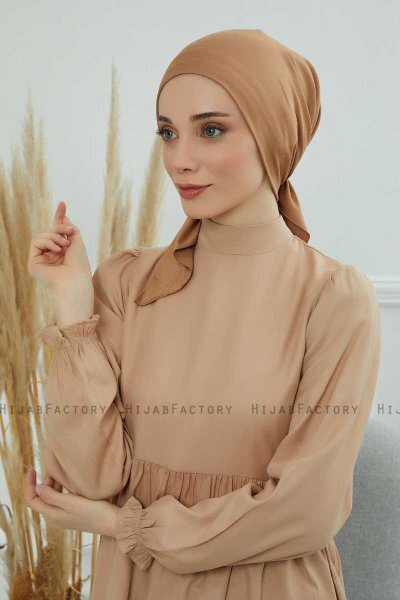 Felicia - Ljusbrun Bomull Turban