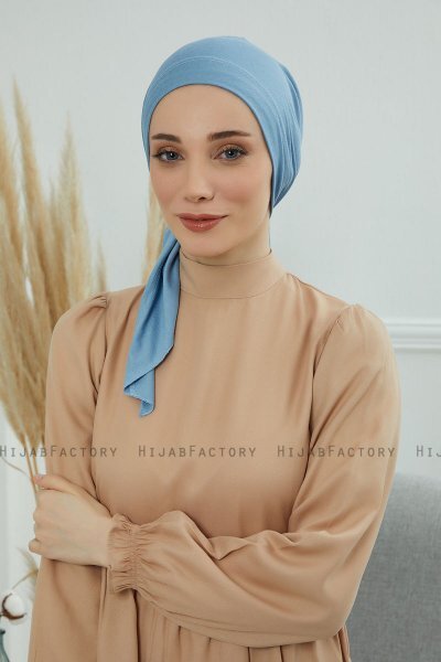 Felicia - Sky Blue Bomull Turban