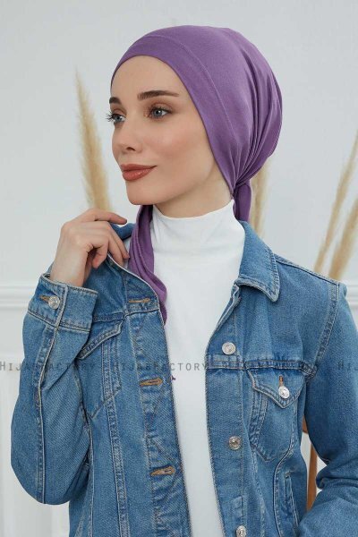 Felicia - Violet Bomull Turban