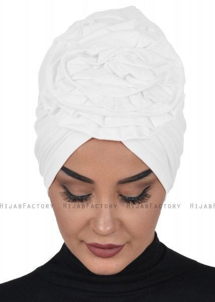Kerstin - Vit Bomull Turban - Ayse Turban