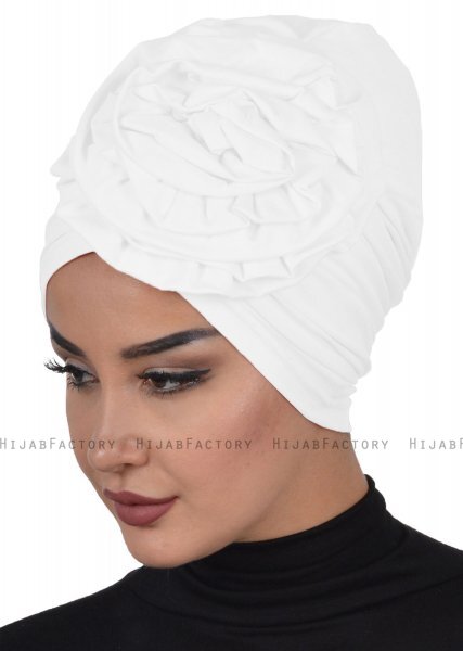 Kerstin - Vit Bomull Turban - Ayse Turban