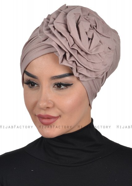 Kerstin - Taupe Bomull Turban - Ayse Turban