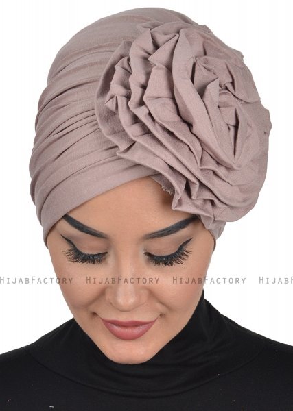 Kerstin - Taupe Bomull Turban - Ayse Turban