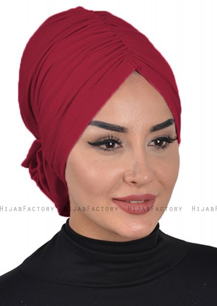 Kerstin - Bordeaux Bomull Turban - Ayse Turban