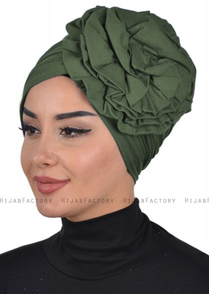 Kerstin - Khaki Bomull Turban - Ayse Turban