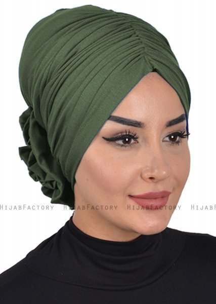 Kerstin - Khaki Bomull Turban - Ayse Turban