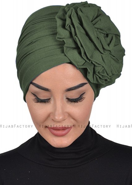 Kerstin - Khaki Bomull Turban - Ayse Turban