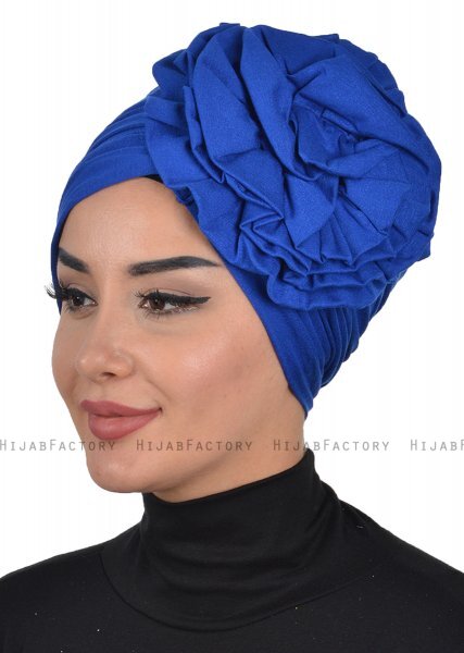 Kerstin - Blå Bomull Turban - Ayse Turban