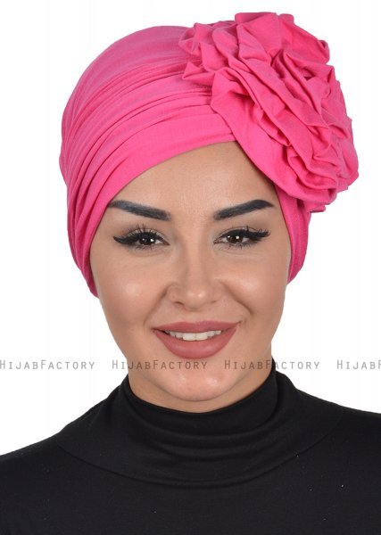 Kerstin - Fuchsia Bomull Turban - Ayse Turban