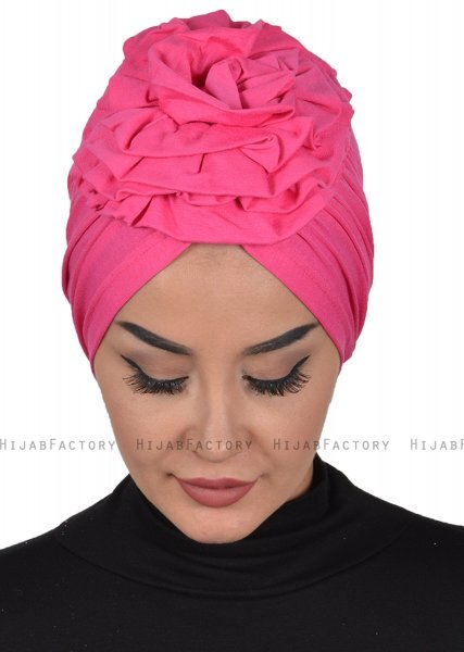 Kerstin - Fuchsia Bomull Turban - Ayse Turban