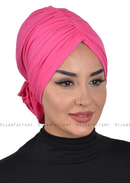 Kerstin - Fuchsia Bomull Turban - Ayse Turban