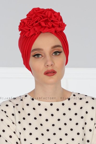 Kerstin - Röd Bomull Turban - Ayse Turban