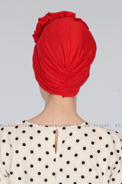 Kerstin - Röd Bomull Turban - Ayse Turban