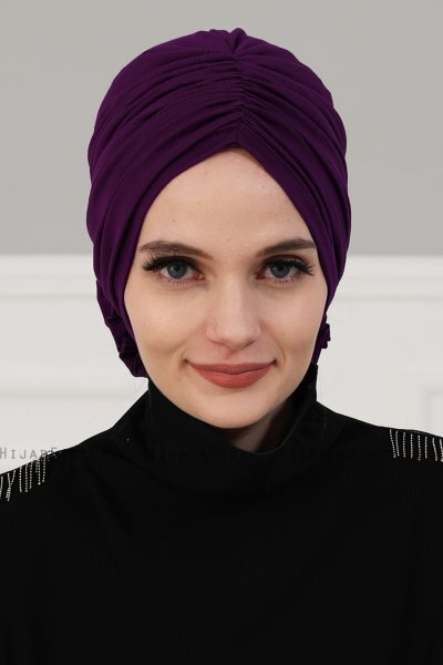 Kerstin - Lila Bomull Turban - Ayse Turban