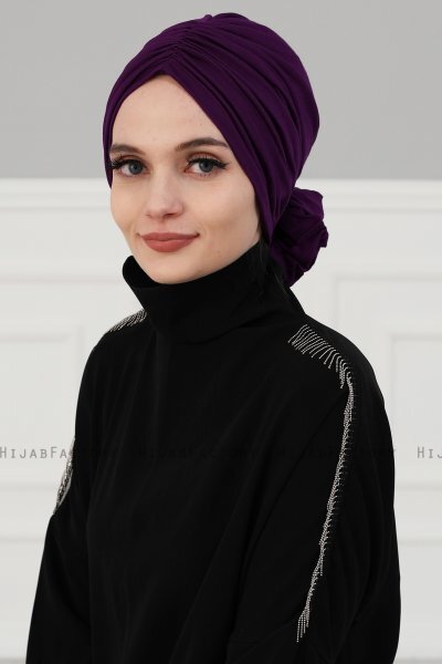 Kerstin - Lila Bomull Turban - Ayse Turban