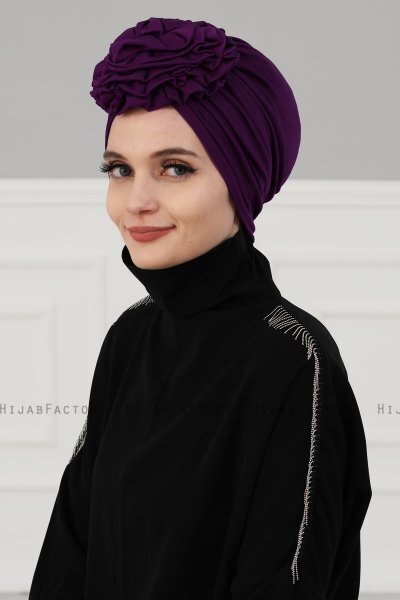 Kerstin - Lila Bomull Turban - Ayse Turban