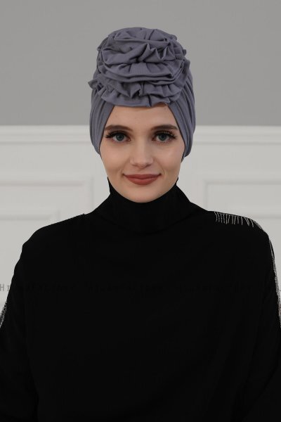 Kerstin - Grå Bomull Turban - Ayse Turban